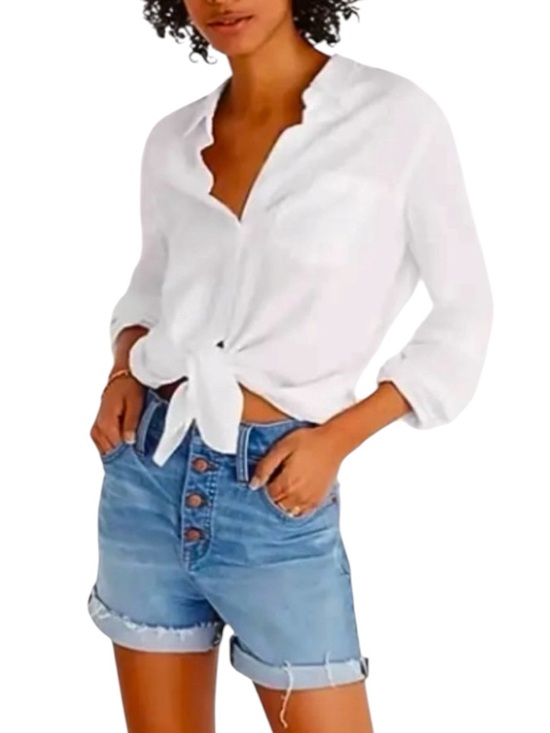 Madewell Pants - NEW MADEWELL High Rise Denim Shorts Button Front Edition Size 27